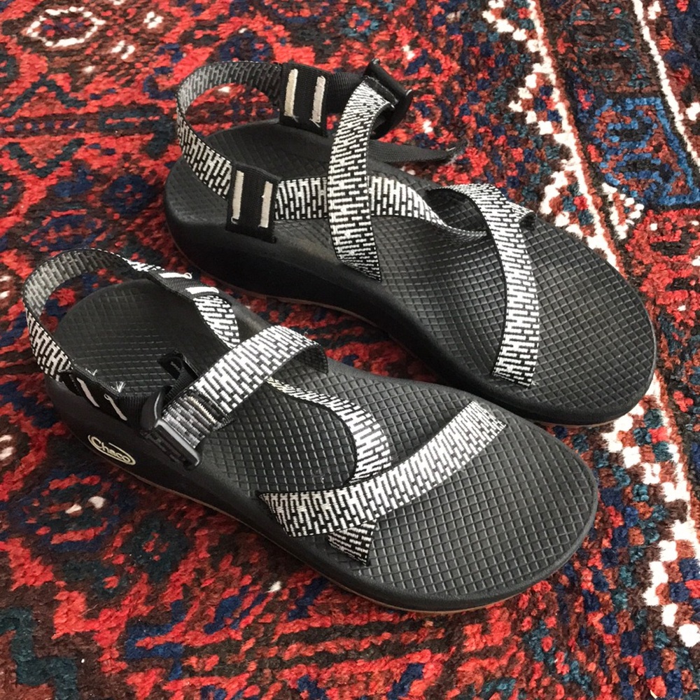 Black and White Chaco Cloud Sandals